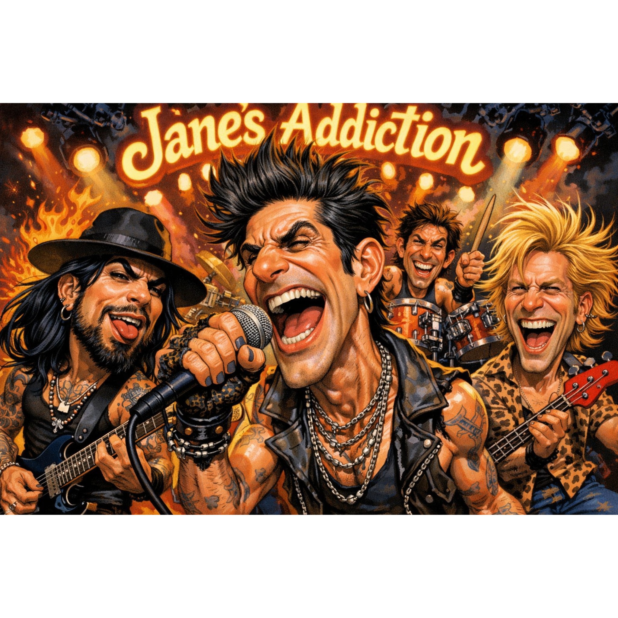 Comic Rock Groups Posters