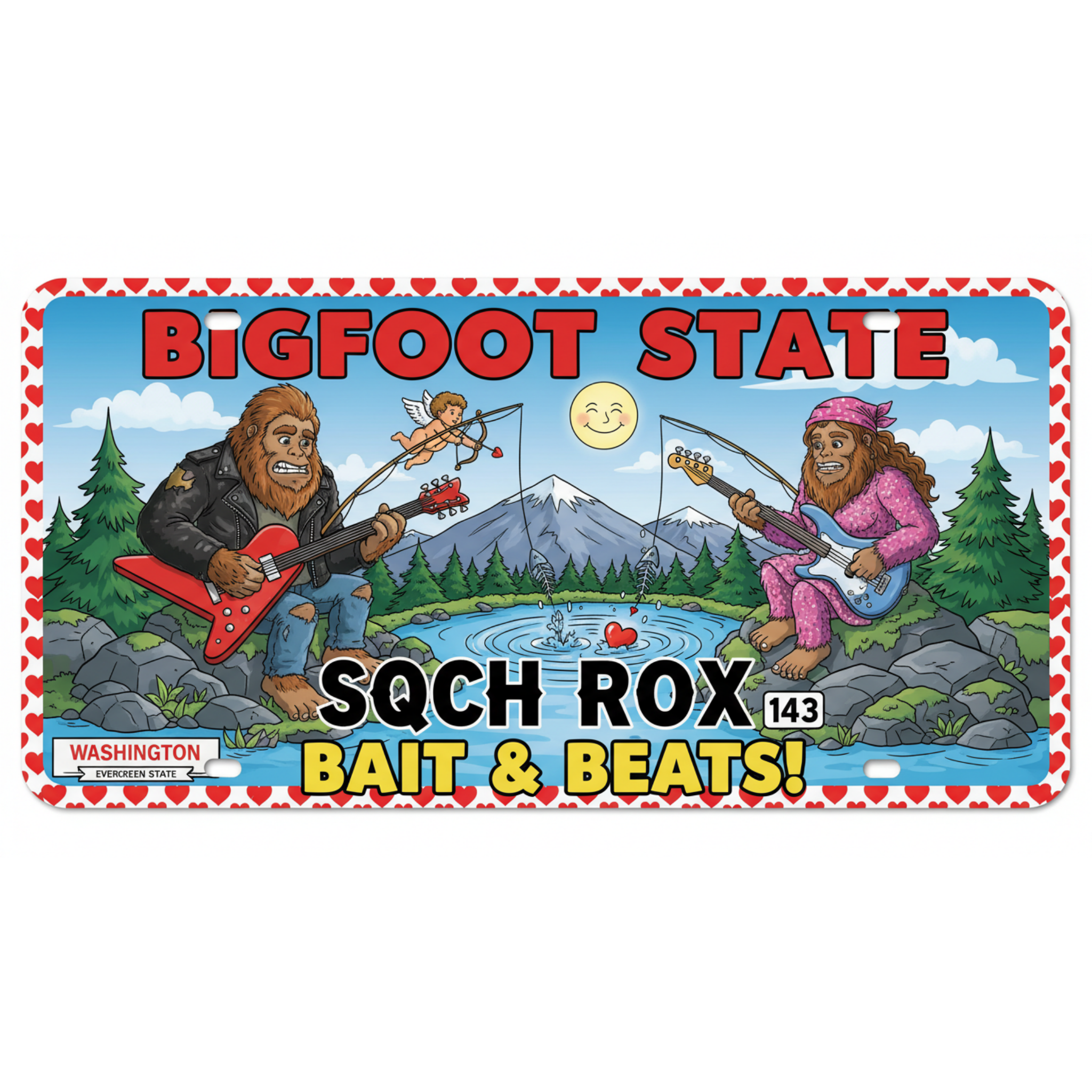 Love at First Squatch License Plate