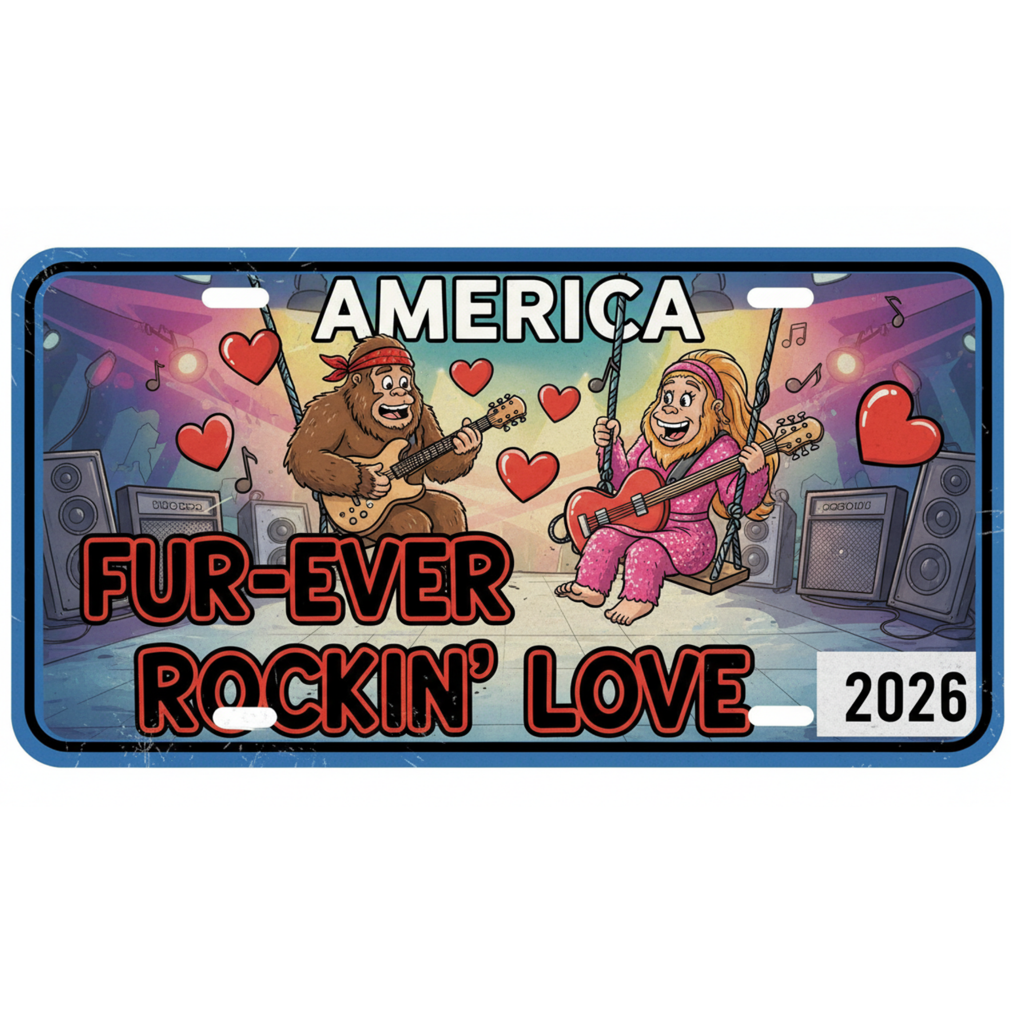 Love at First Squatch License Plate