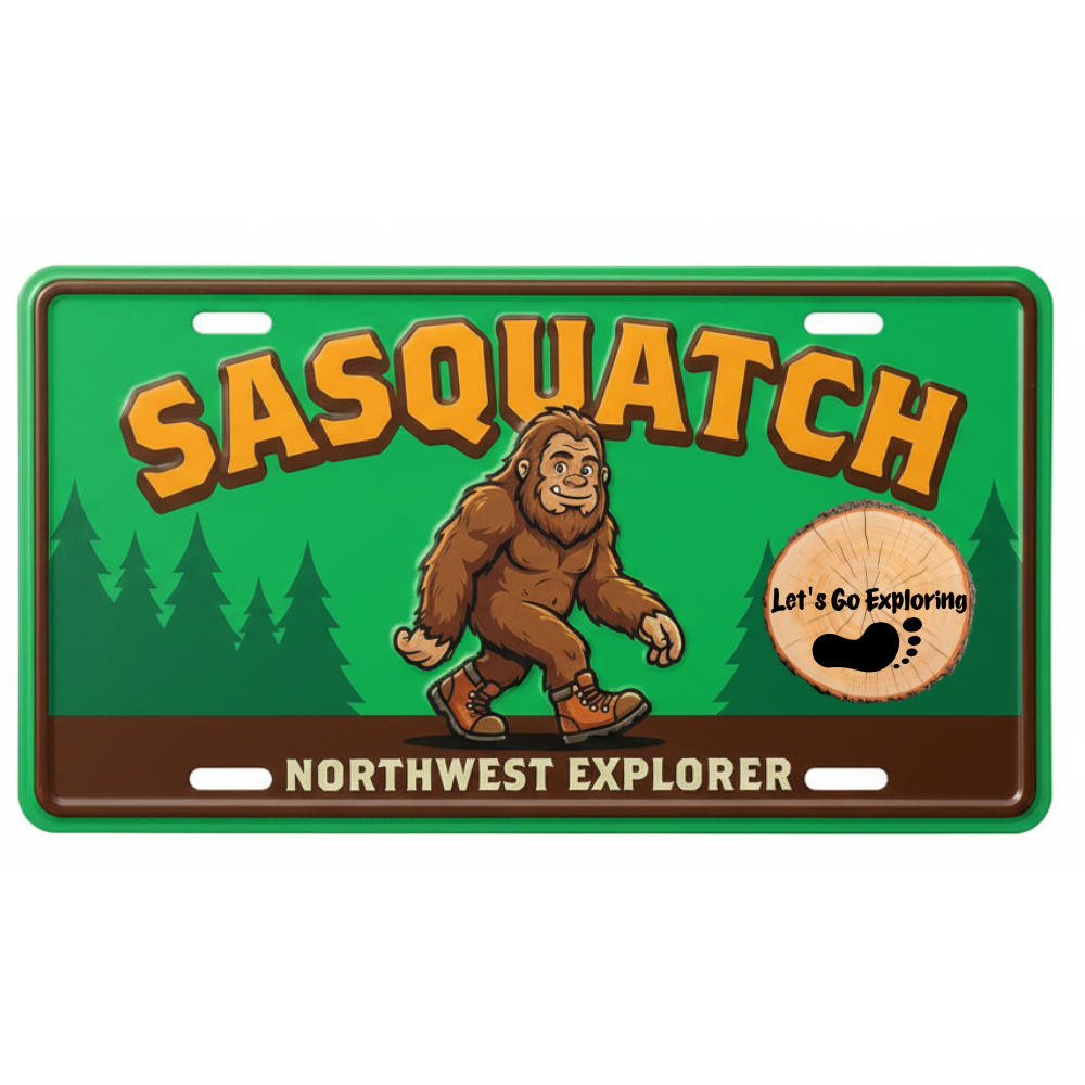 Kids Sasquatch License Plates 7x4 inch